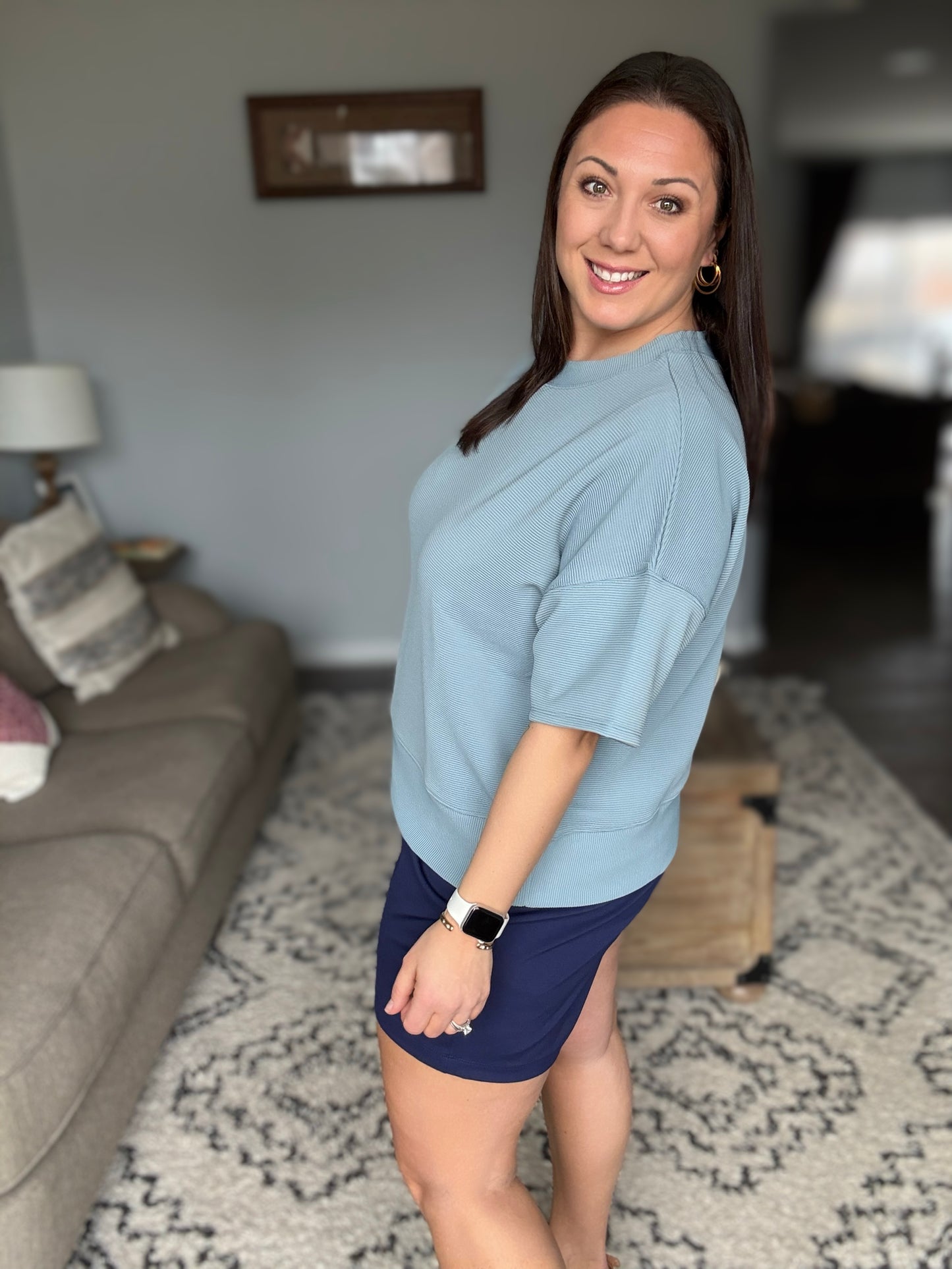 Monoca High Waisted Short in Navy