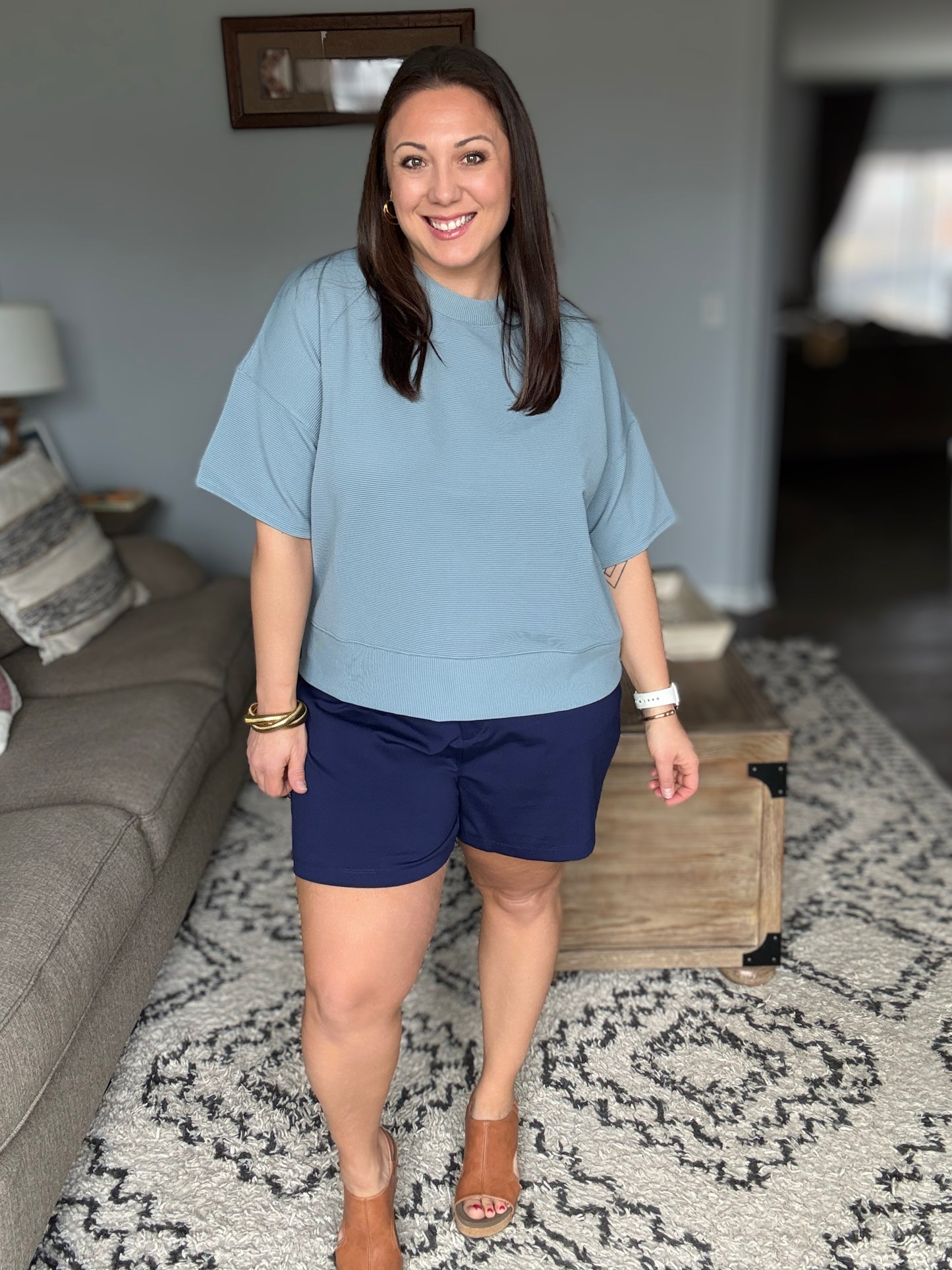 Monoca High Waisted Short in Navy