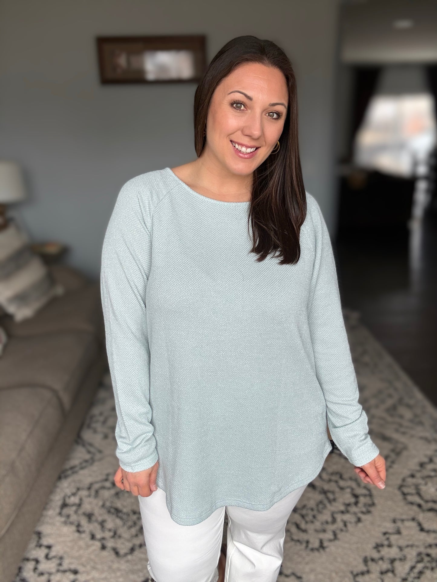 Spring Mint Long Sleeve Top