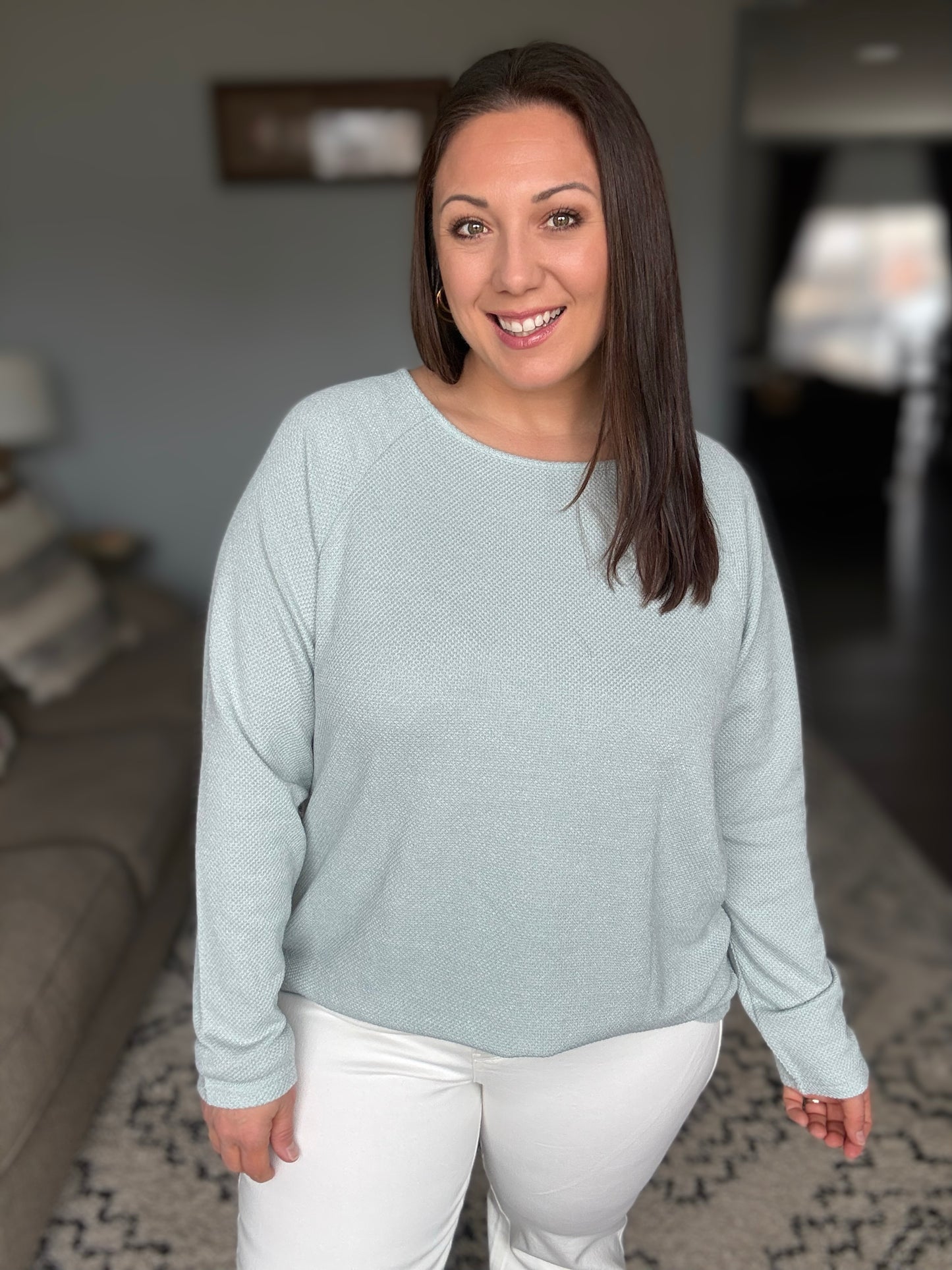 Spring Mint Long Sleeve Top