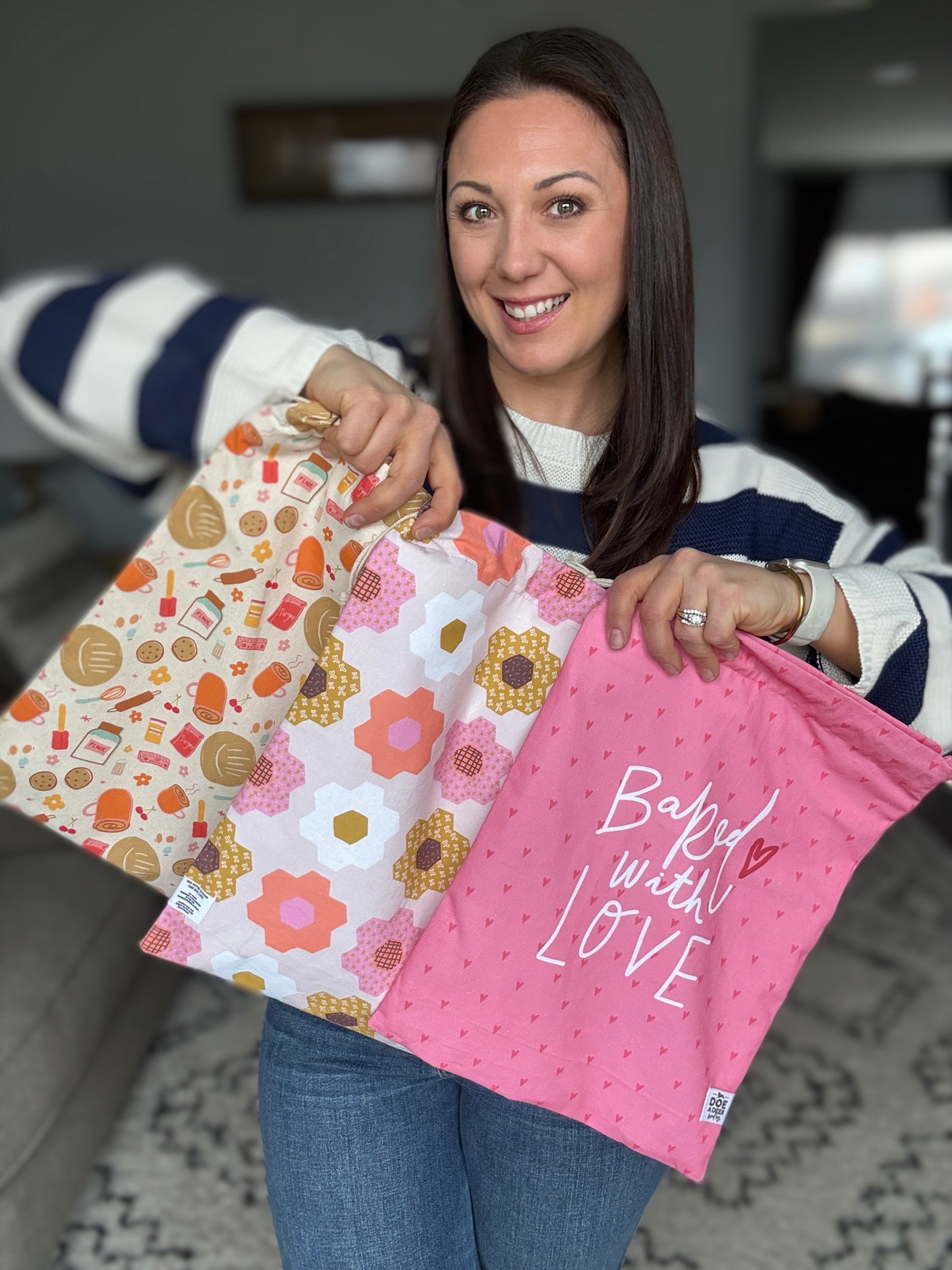 Doe a Deer Bread Bag (new designs + NEW Closure)