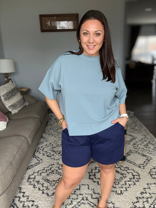 Monoca High Waisted Short in Navy