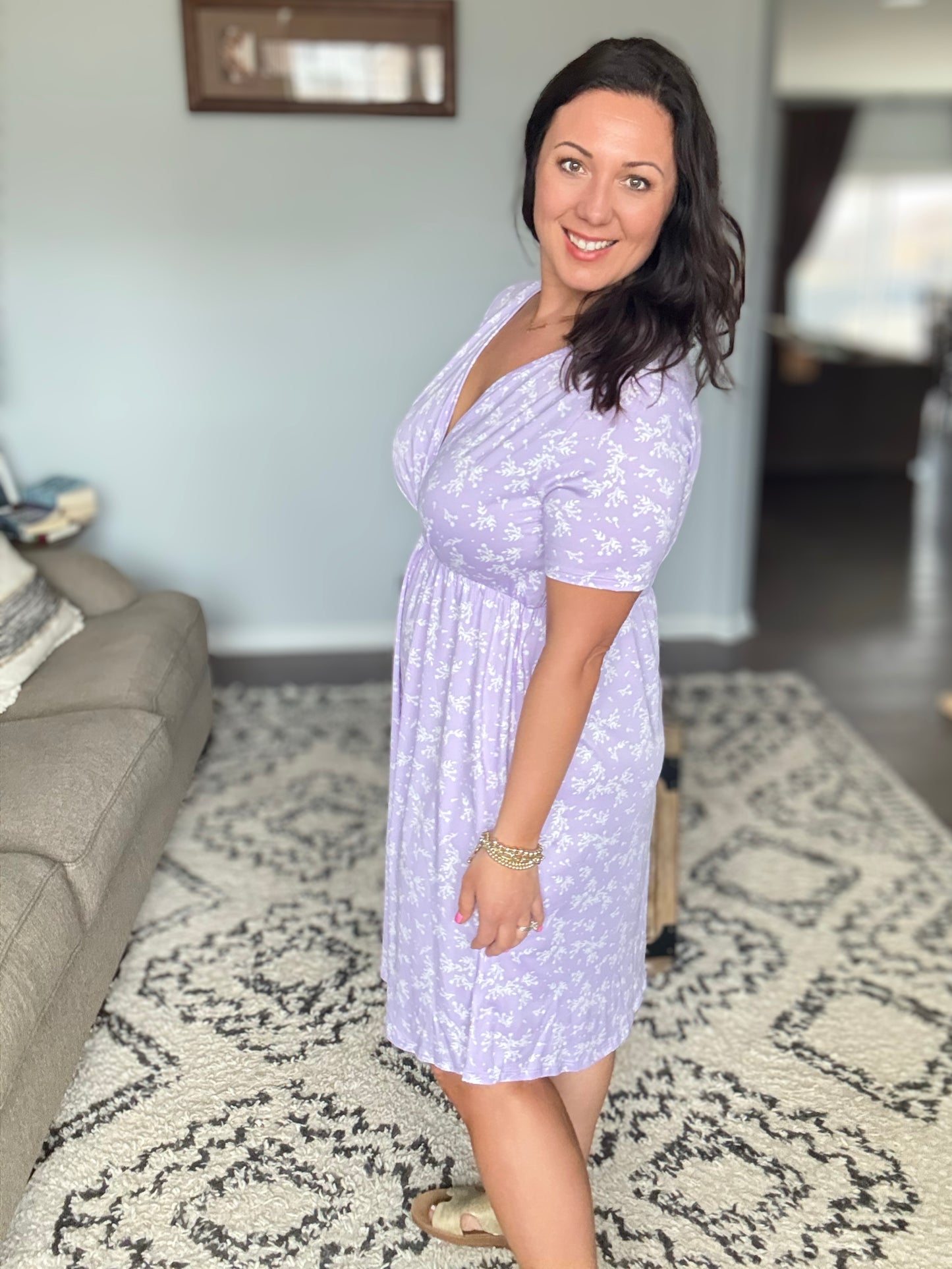 IN STOCK Tinley Dress - Lavender Petal Floral