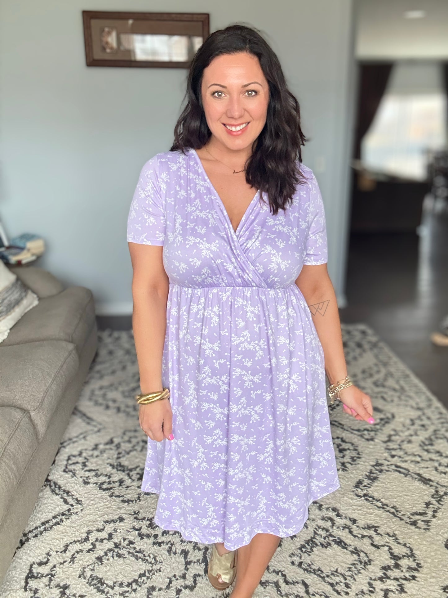 IN STOCK Tinley Dress - Lavender Petal Floral