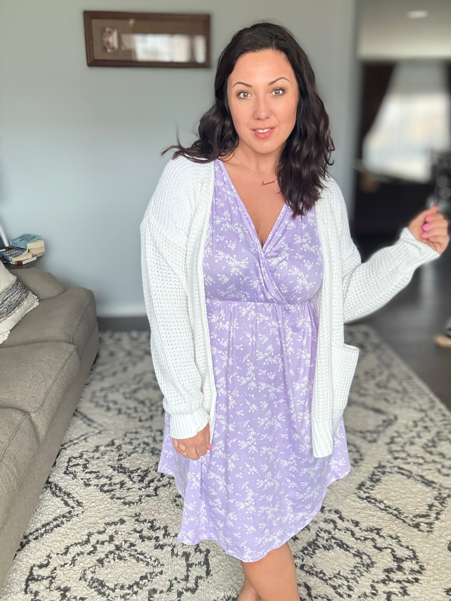 IN STOCK Tinley Dress - Lavender Petal Floral