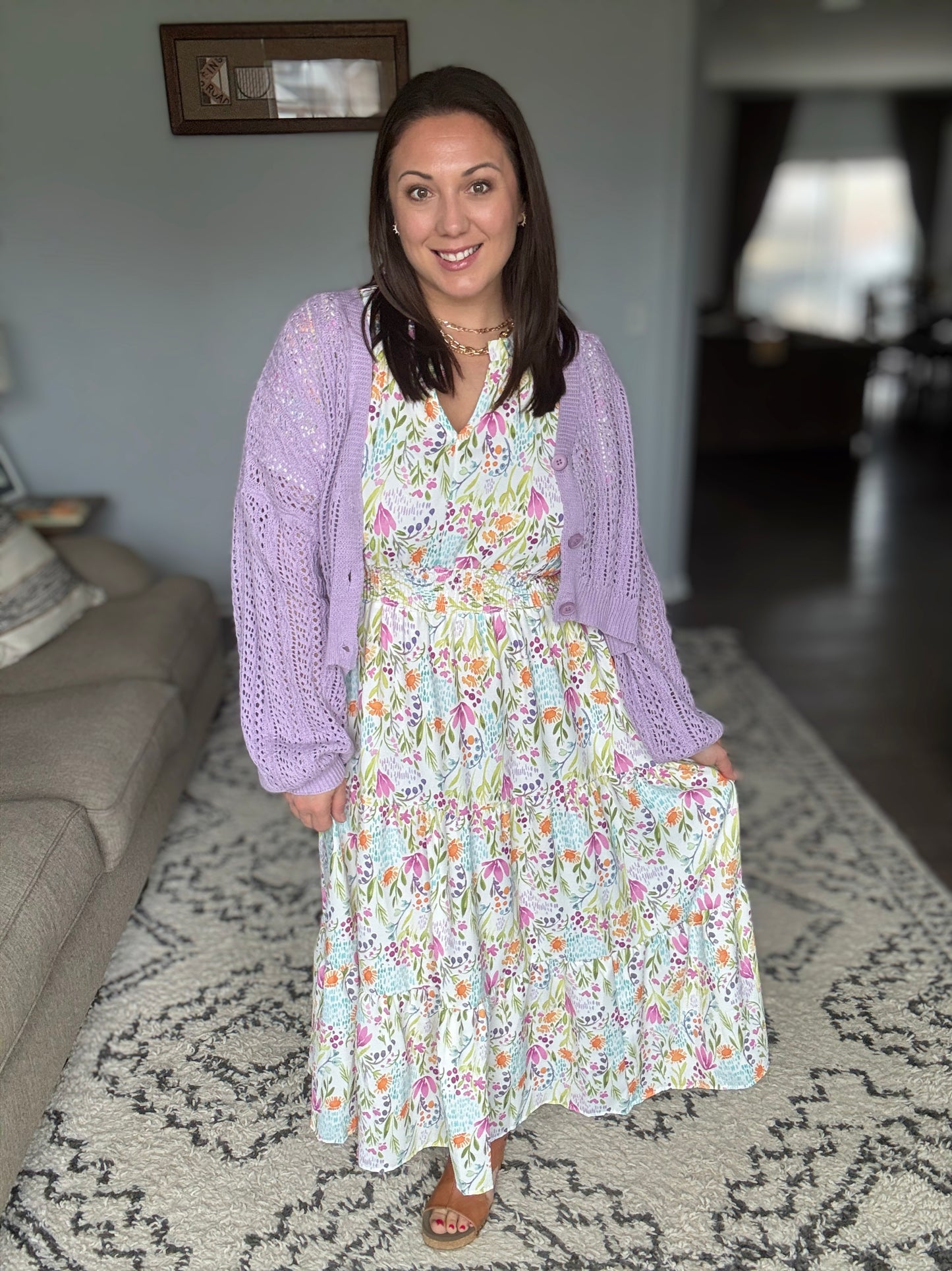 Wherever I Go Notch Neck Dress