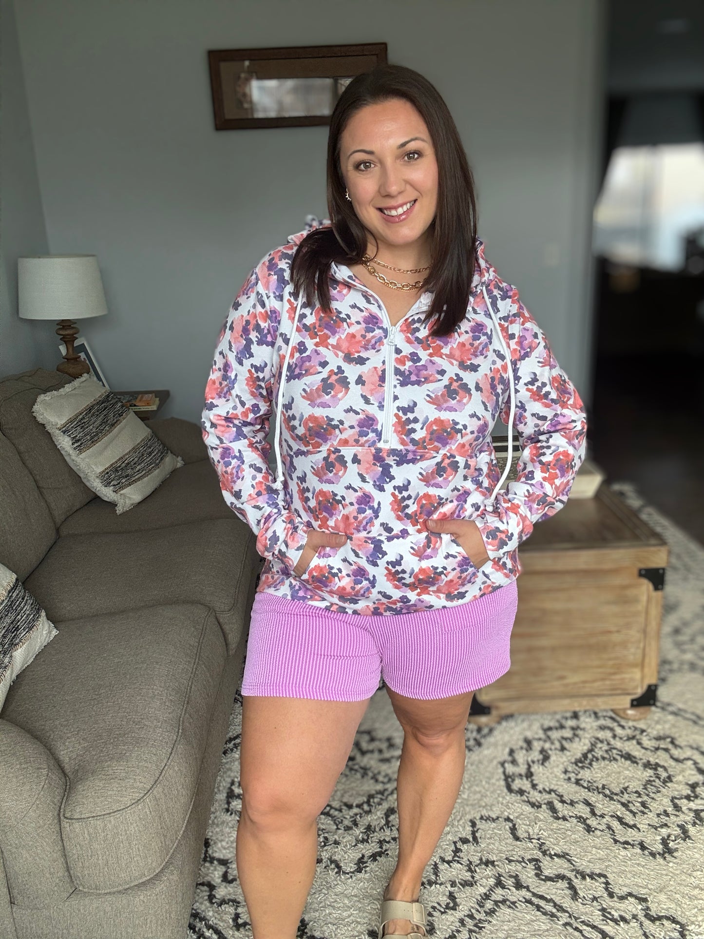 Fight the Feeling Top and Bottom Set in Spring Violet