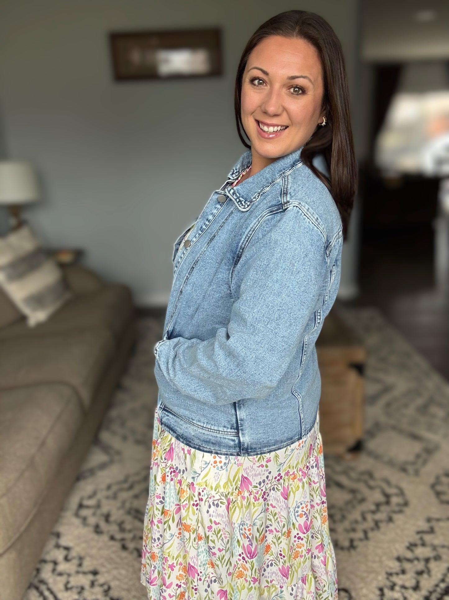 In the Details Ruffle Denim Jacket