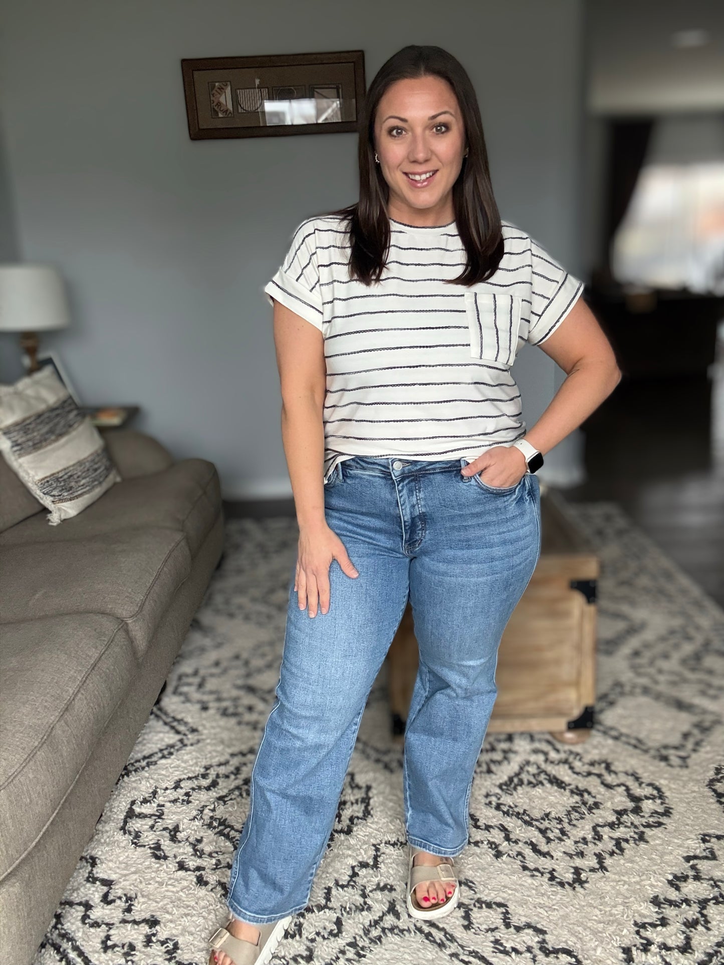 Judy Blue Tummy Control Vintage Wash Straight Leg Jeans