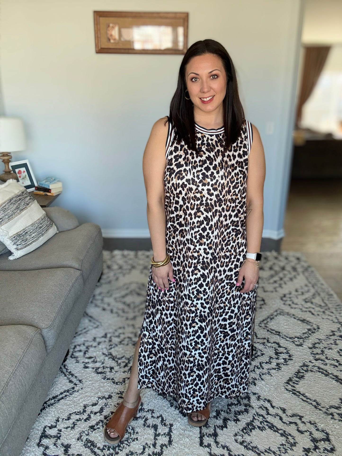 She's Wild Leopard Print Maxi Dress