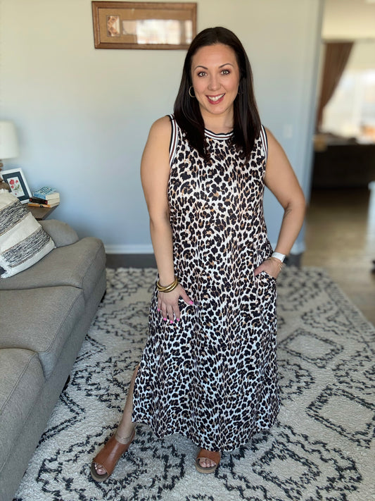 *She's Wild Leopard Print Maxi Dress