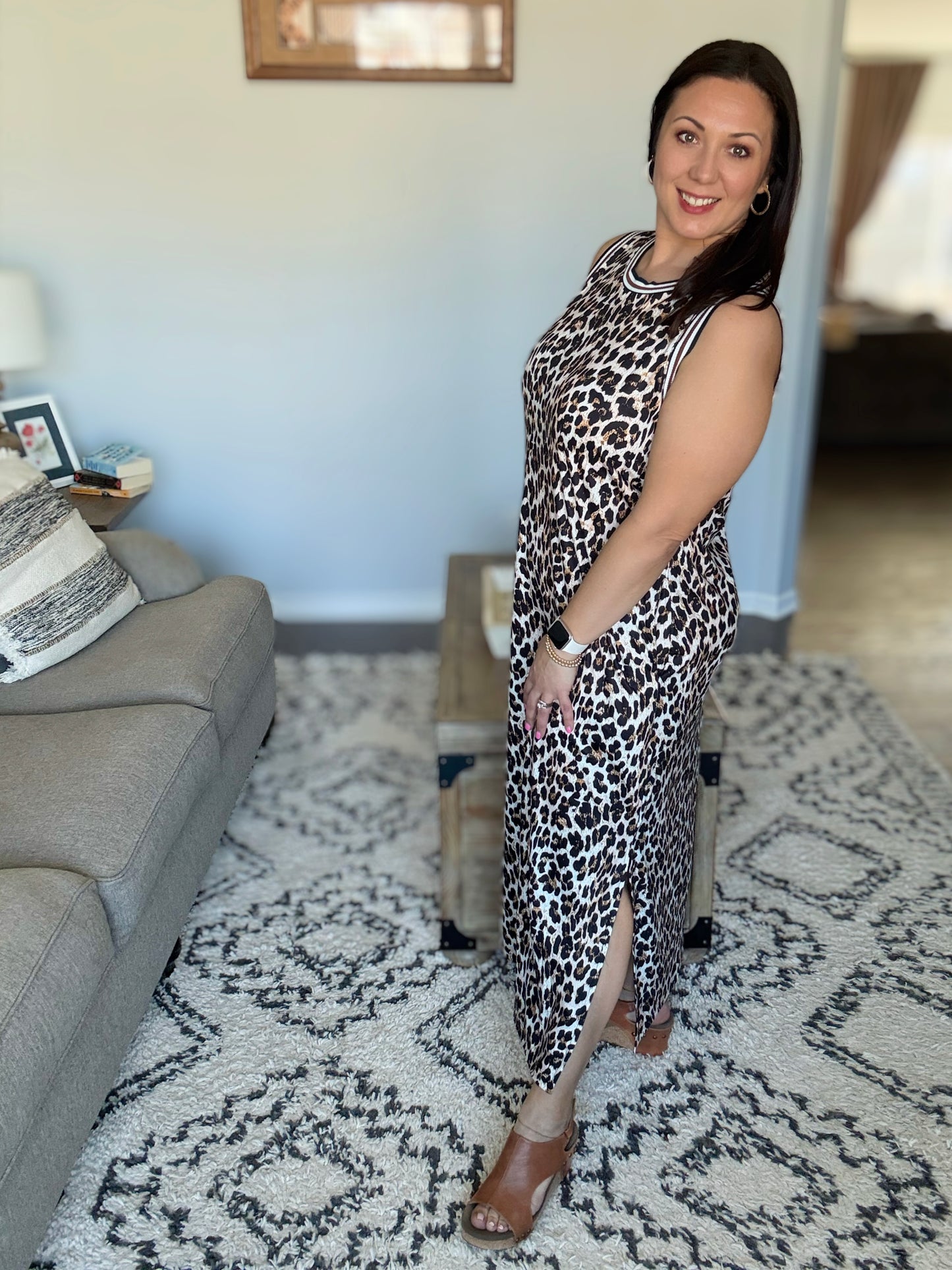 She's Wild Leopard Print Maxi Dress
