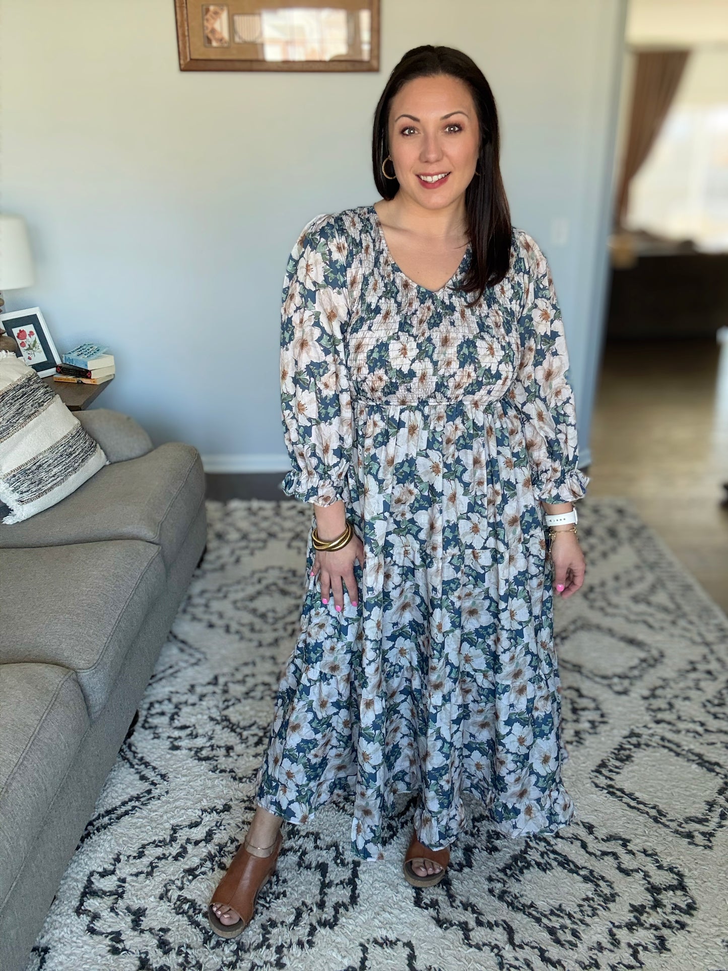 Ruffles and Romance V-Neck Dress