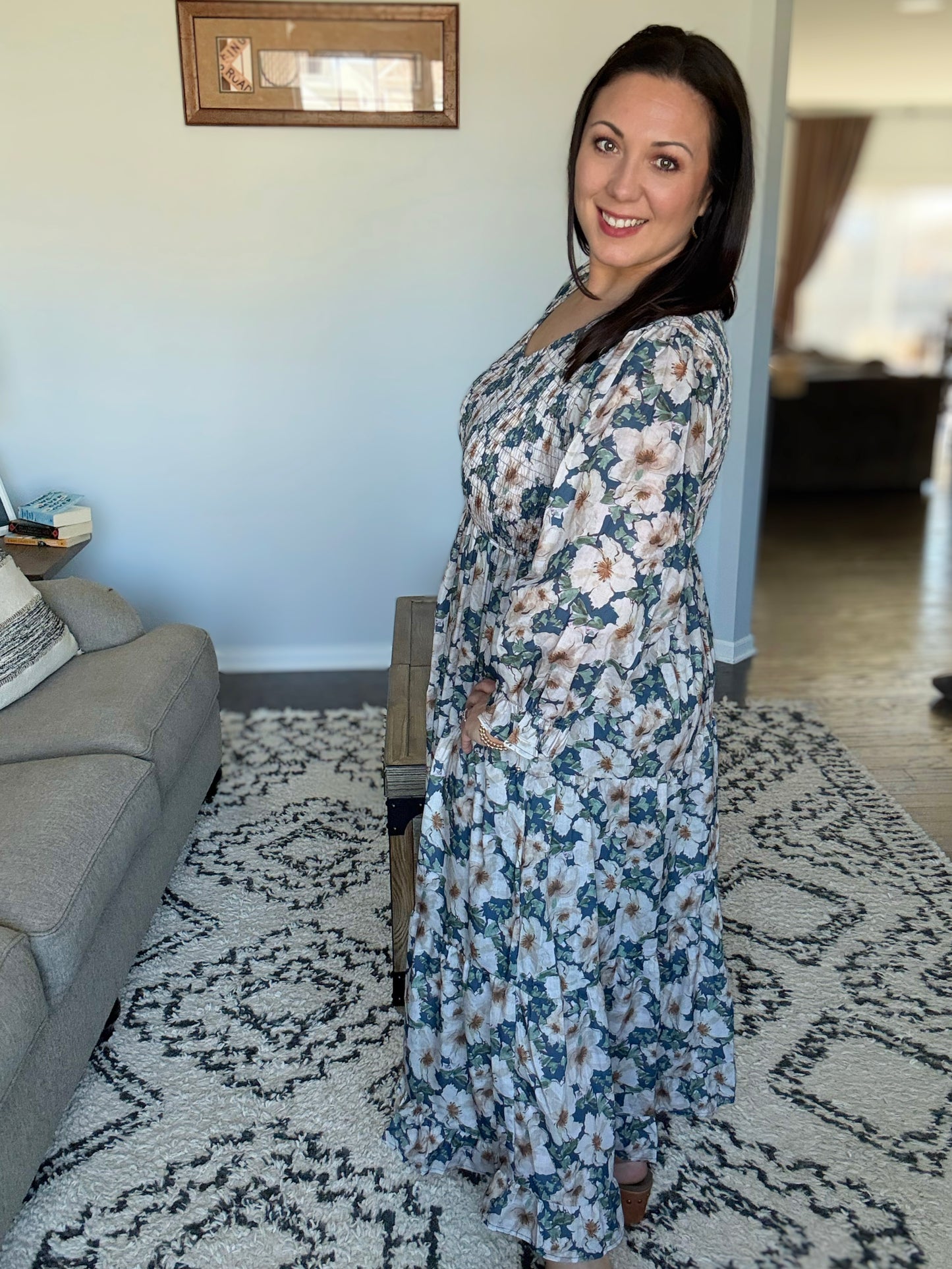 Ruffles and Romance V-Neck Dress