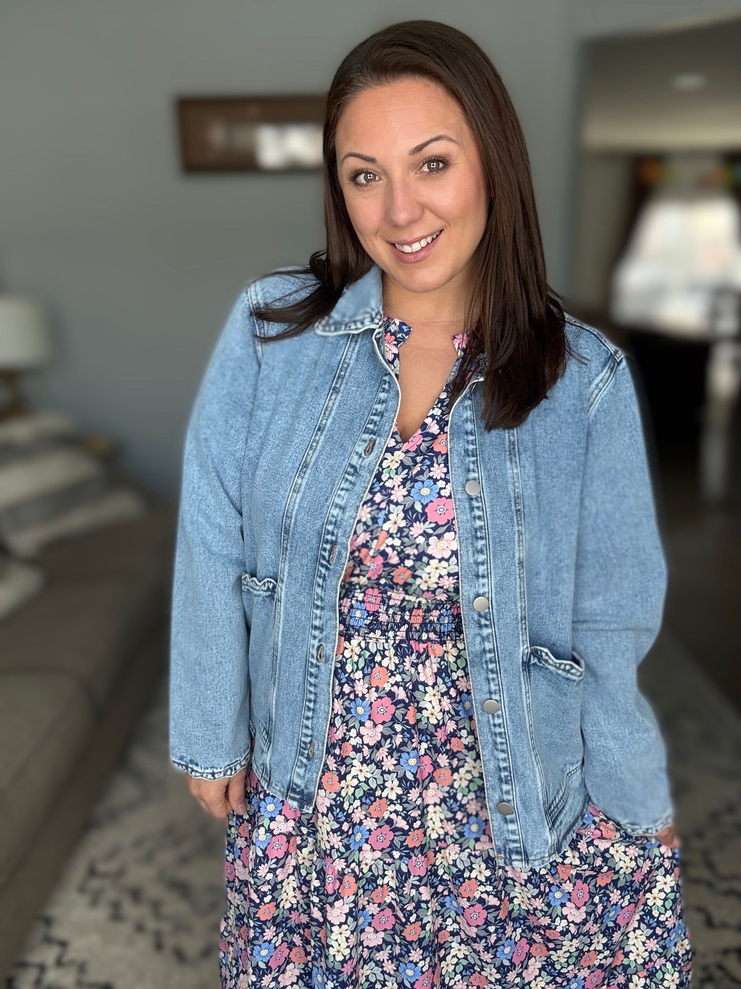 In the Details Ruffle Denim Jacket