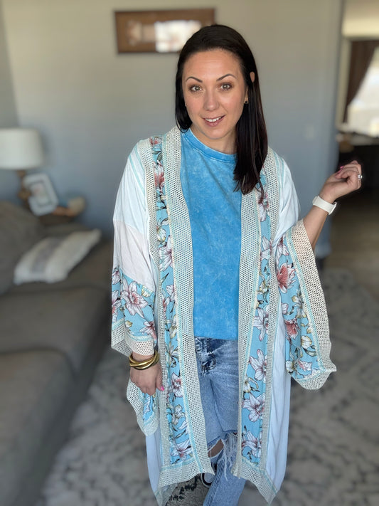 Always Flowing Open Front High Low Kimono
