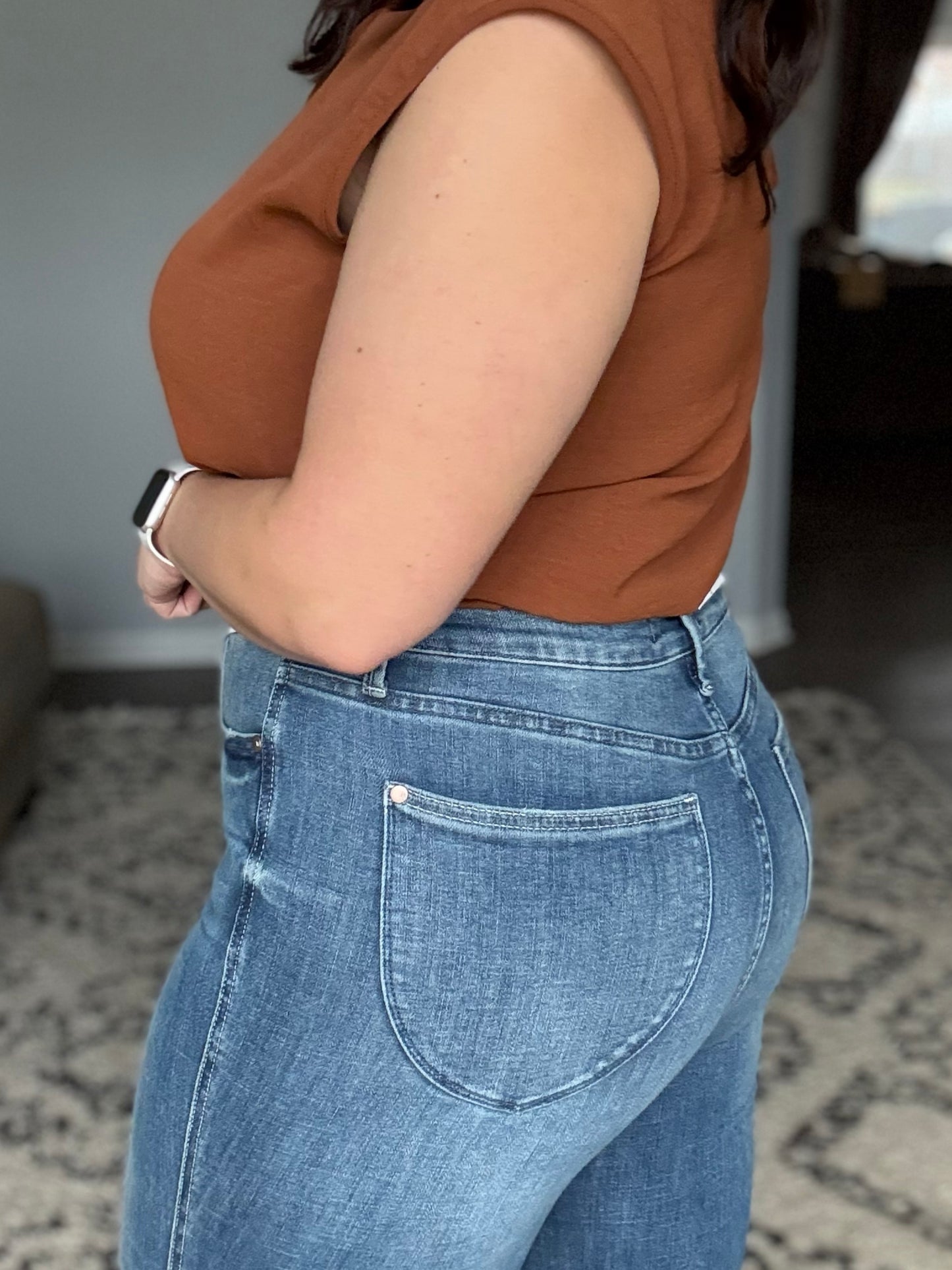 Judy Blue Age-Defying Skinny Cuffed Capris Jeans