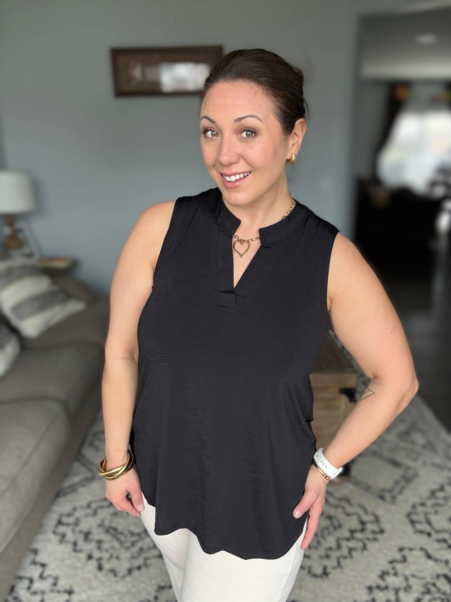 Lizzy Tank Top in Black