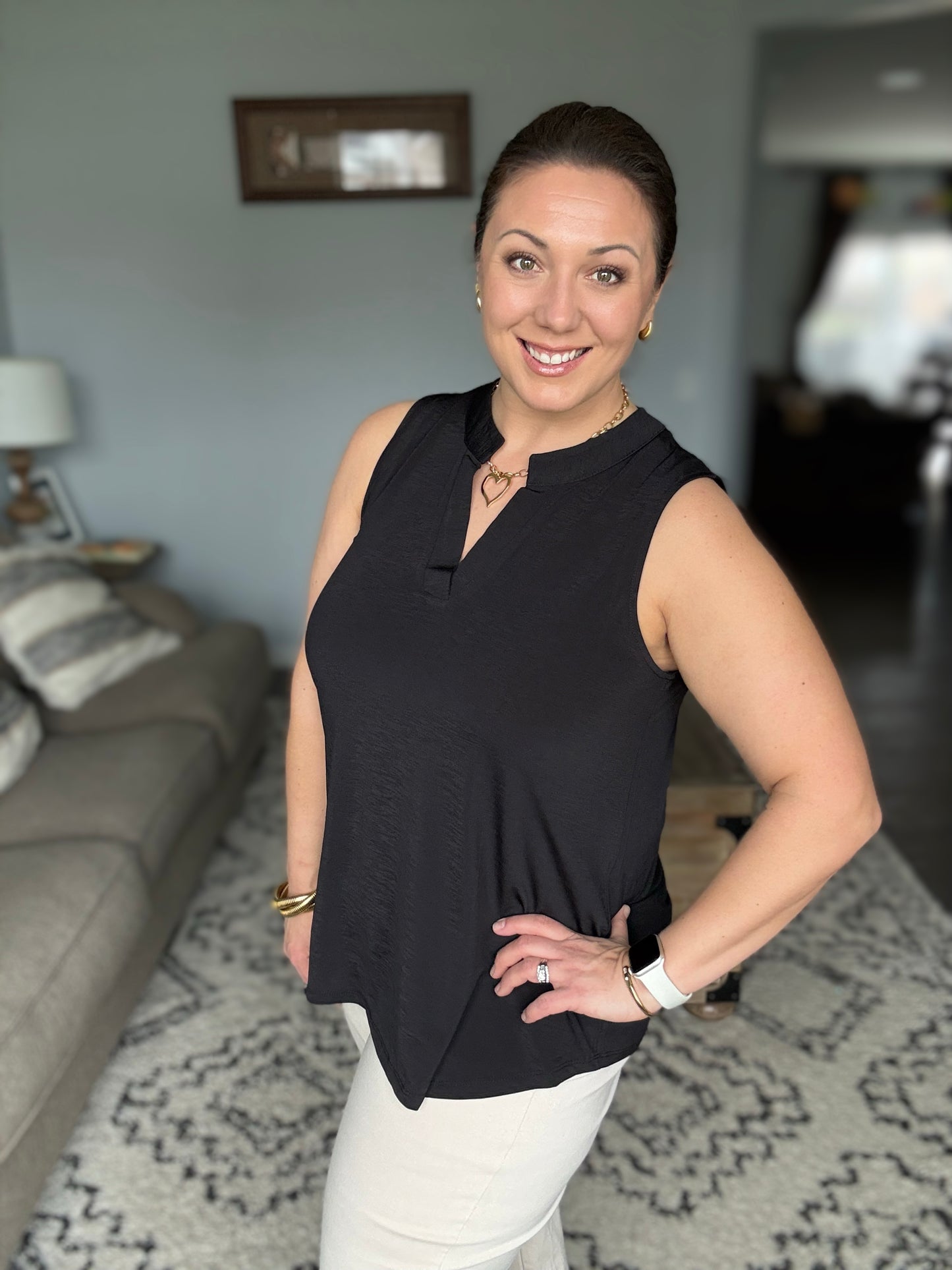 Lizzy Tank Top in Black