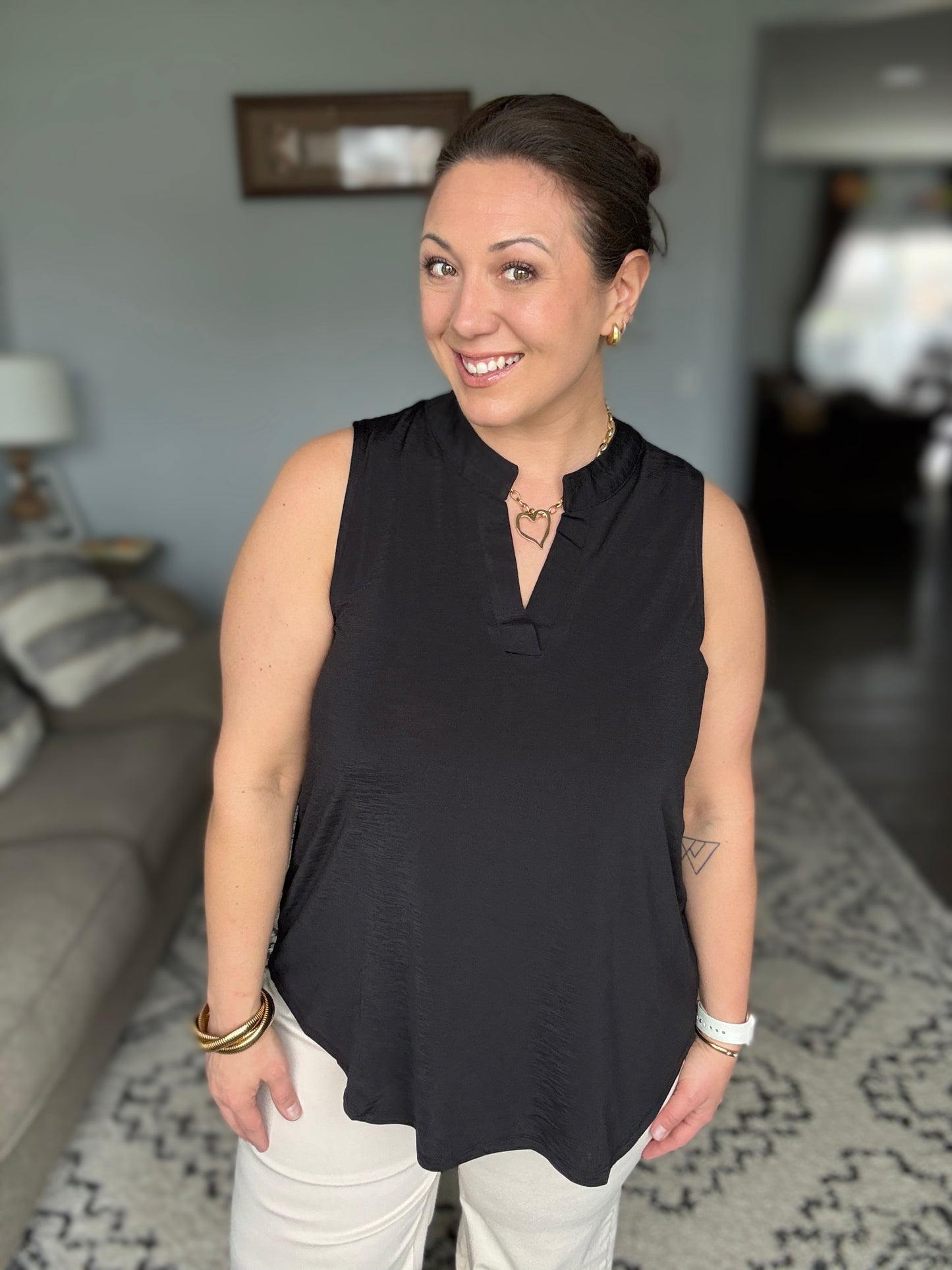 Lizzy Tank Top in Black