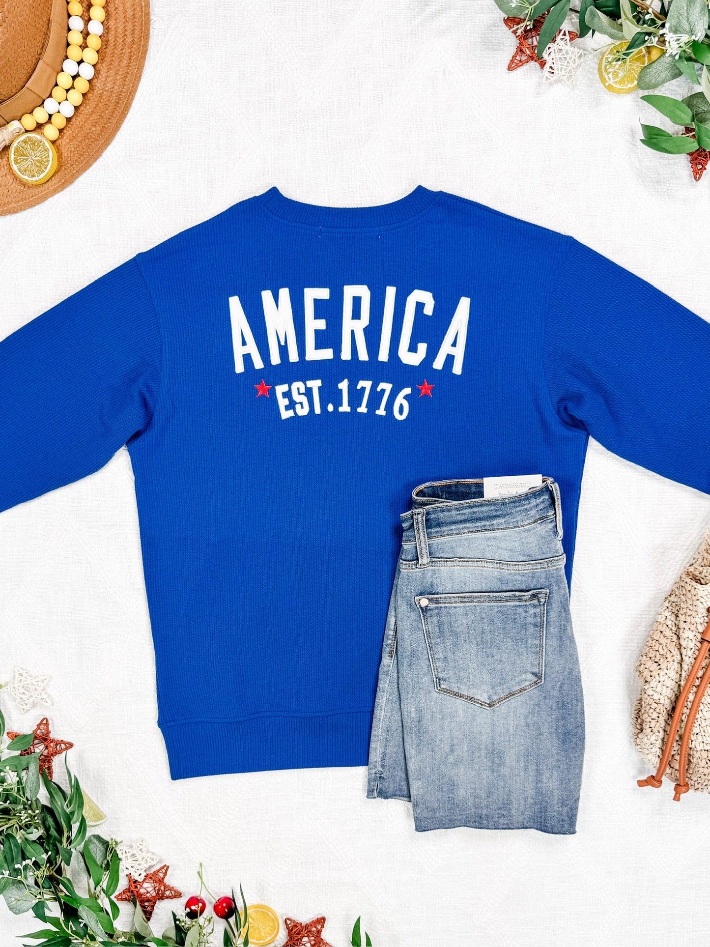 Michelle Mae America Pullover - Blue