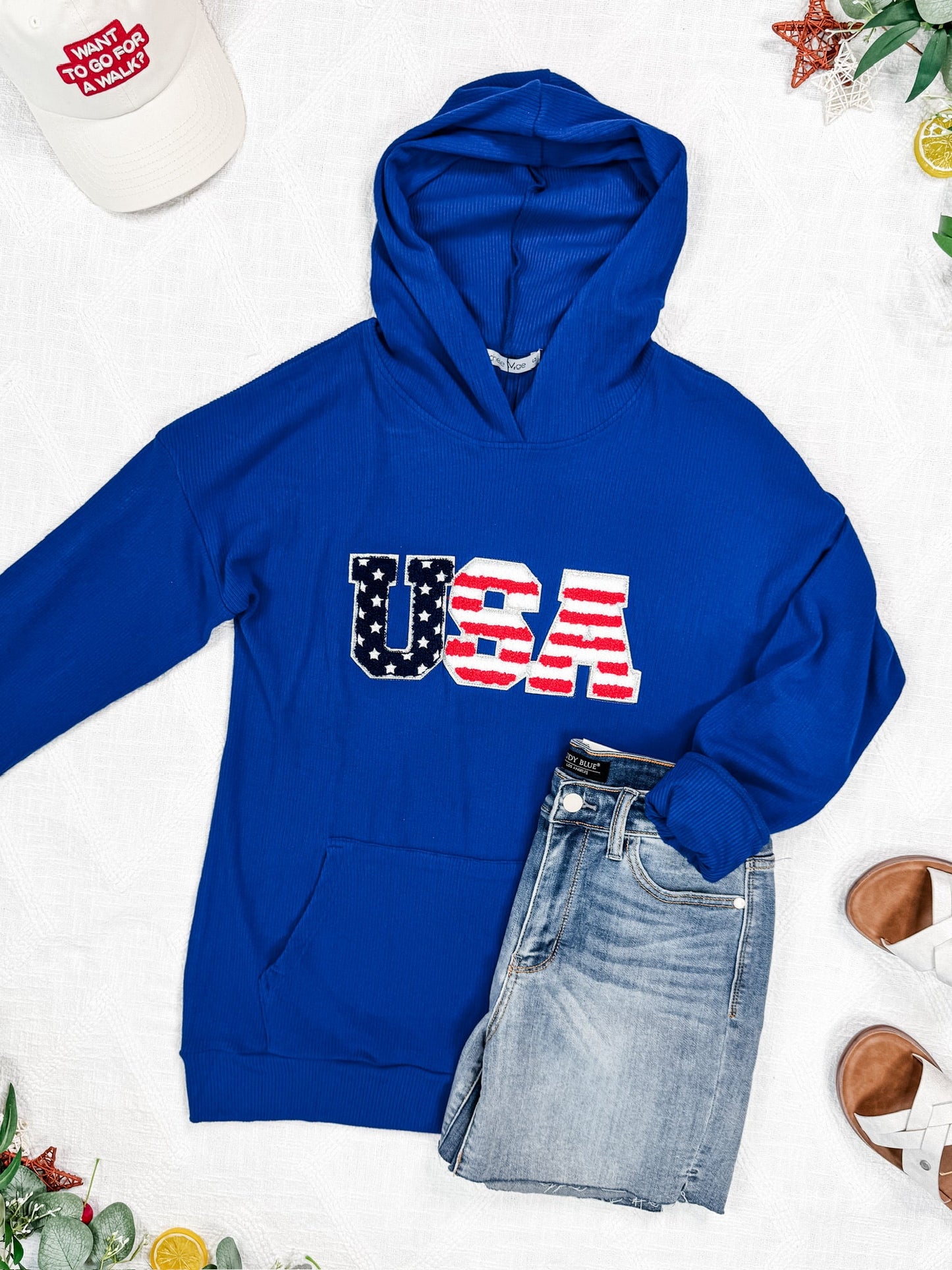 Michelle Mae Corrine Hoodie - Royal Blue USA