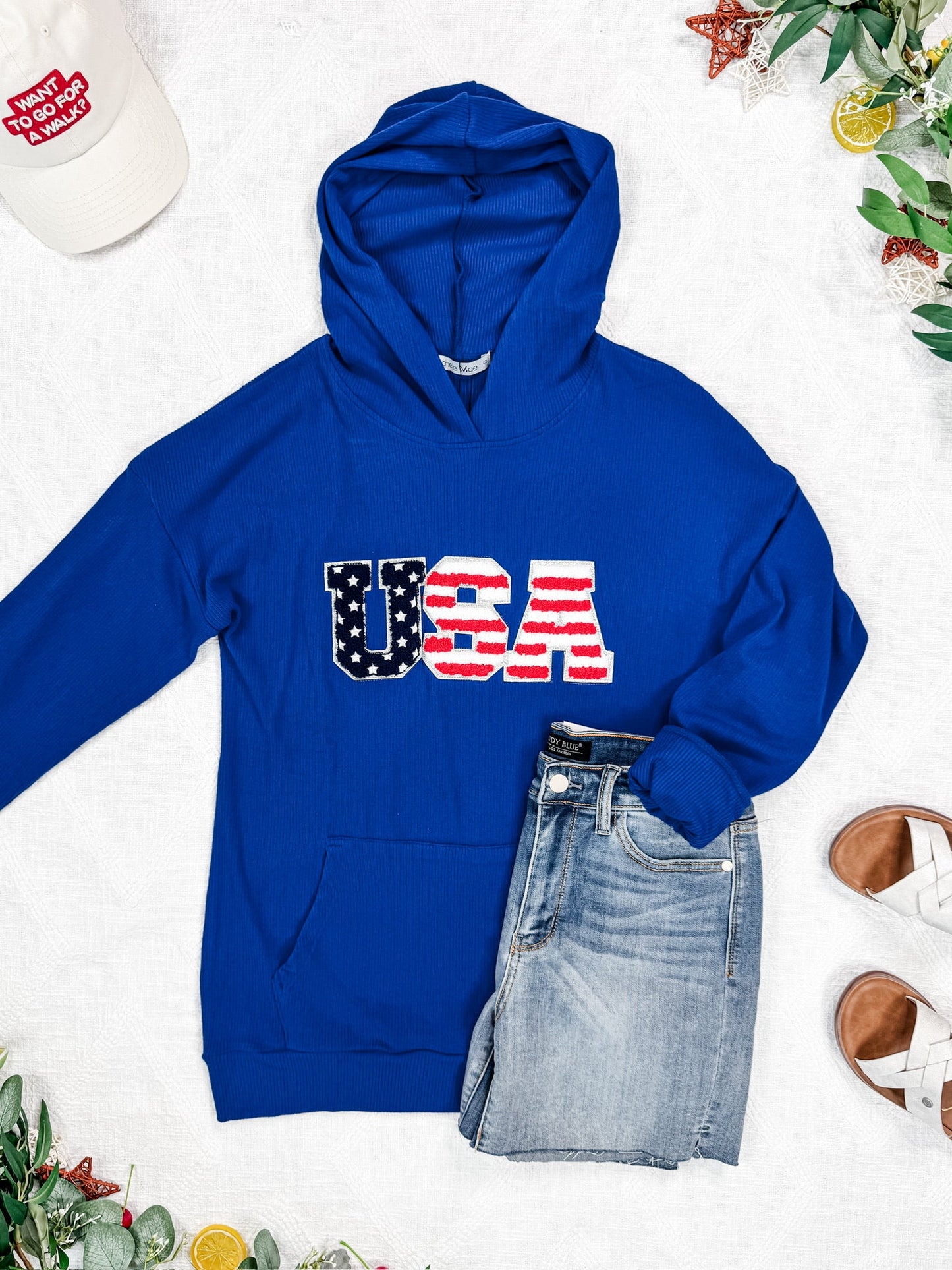 Michelle Mae Corrine Hoodie - Royal Blue USA