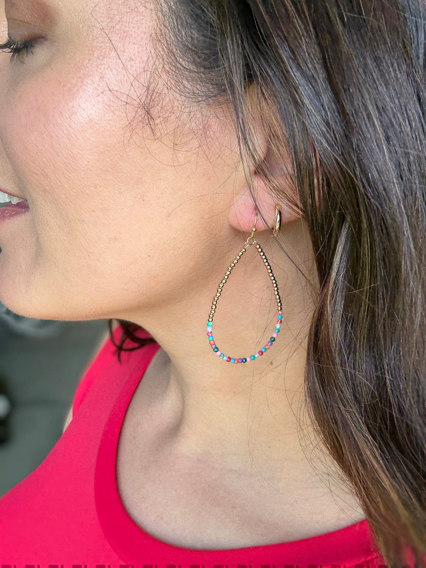 Drops of Jupiter MultiColored BeadedTeardrop Earring