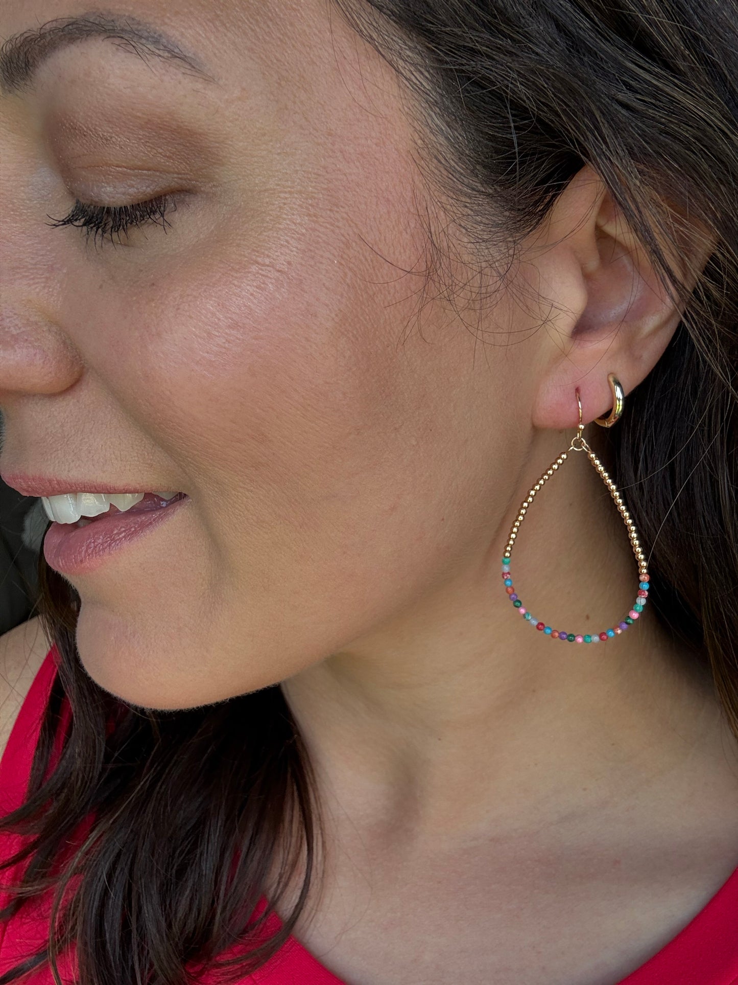 Drops of Jupiter MultiColored BeadedTeardrop Earring