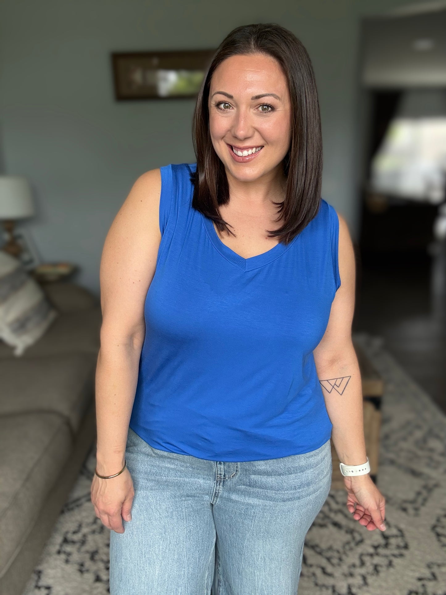 Michelle Mae Noelle Tank - Blue