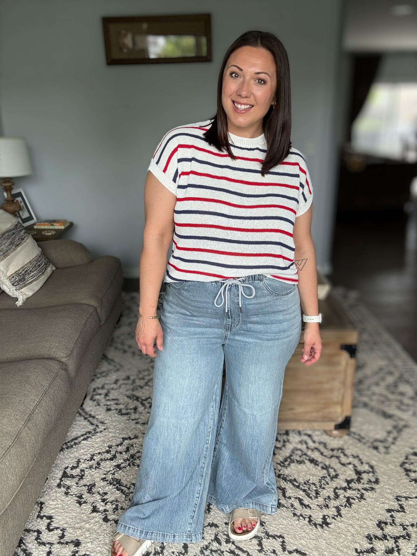 Monica High Waist Palazzo Featherweight with Drawcord by Judy Blue