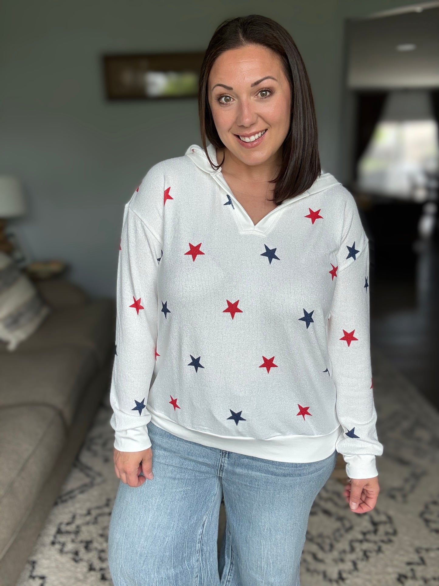 Michelle Mae American Stars Knit Hoodie