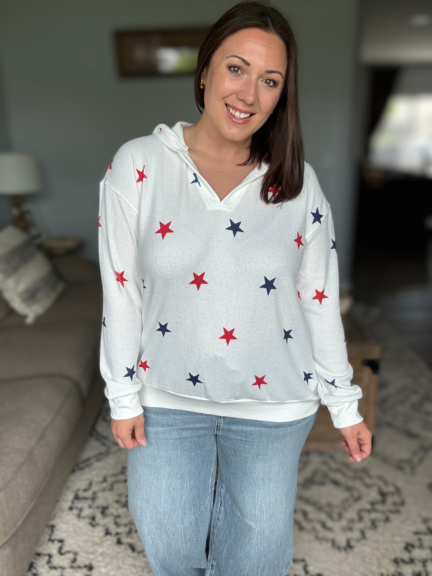 Michelle Mae American Stars Knit Hoodie