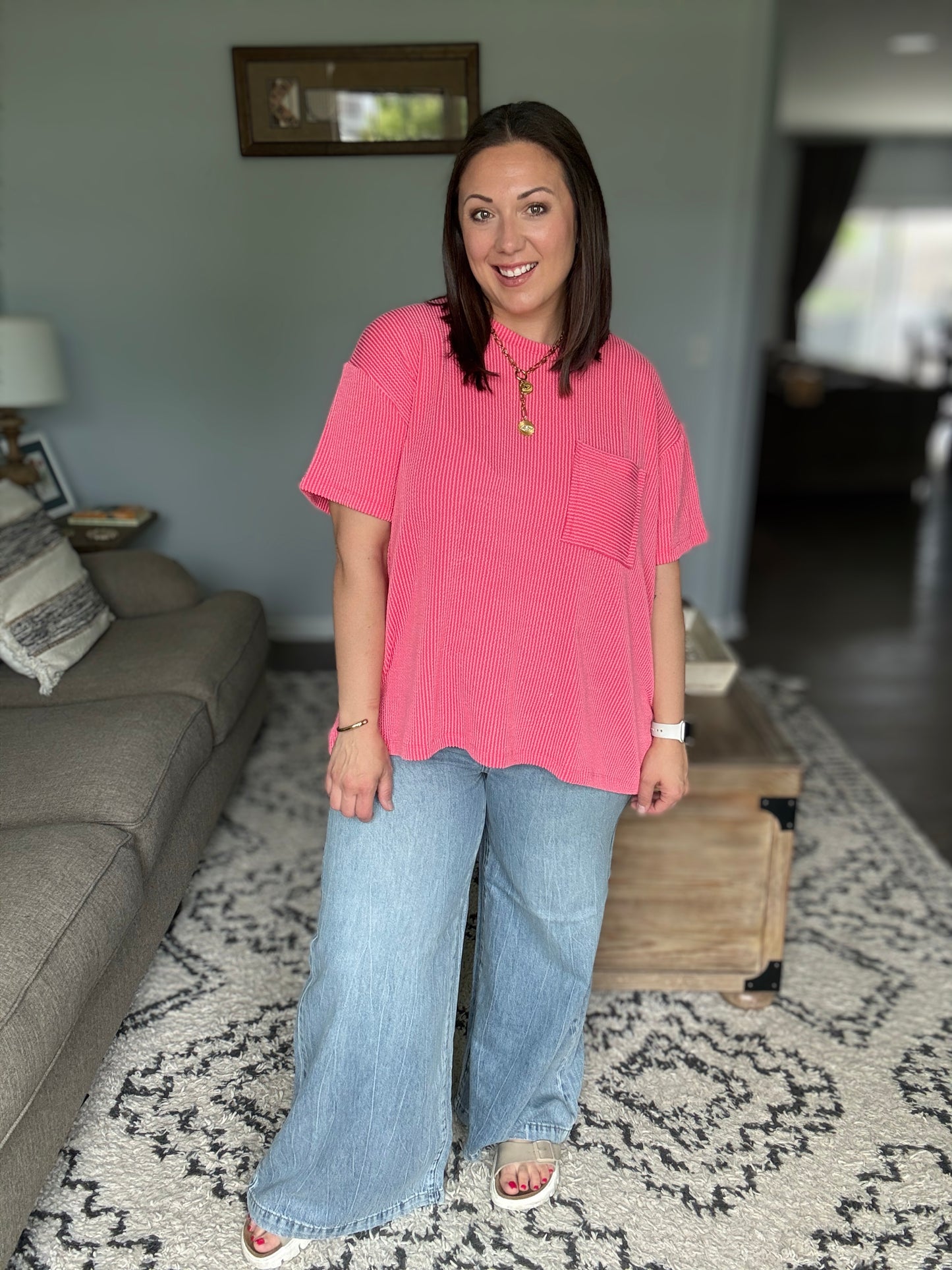 Monica High Waist Palazzo Featherweight with Drawcord by Judy Blue