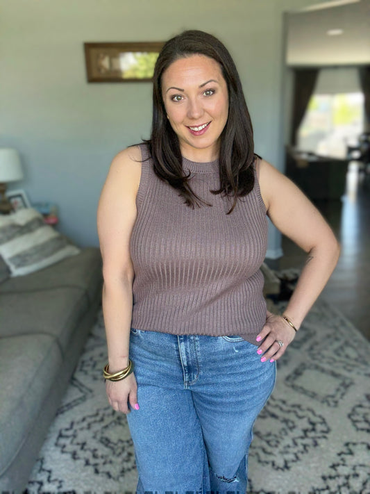 Let Me Hear it Ribbed Sweater Tank