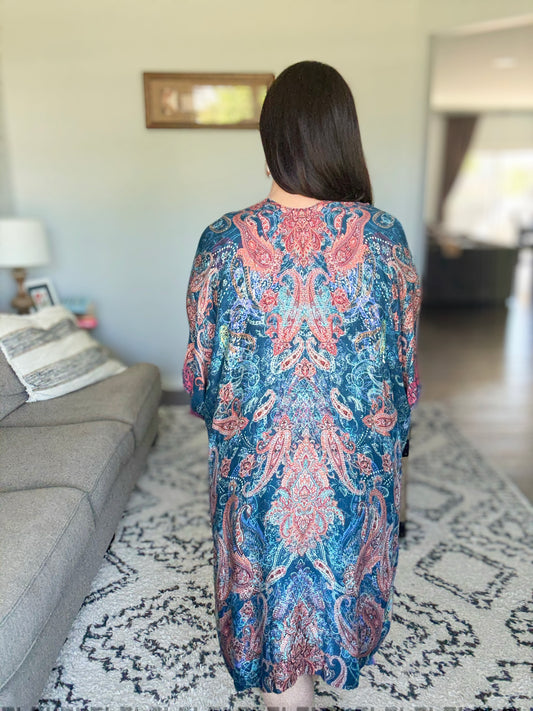 Sopia Paisley Open Front Kimono