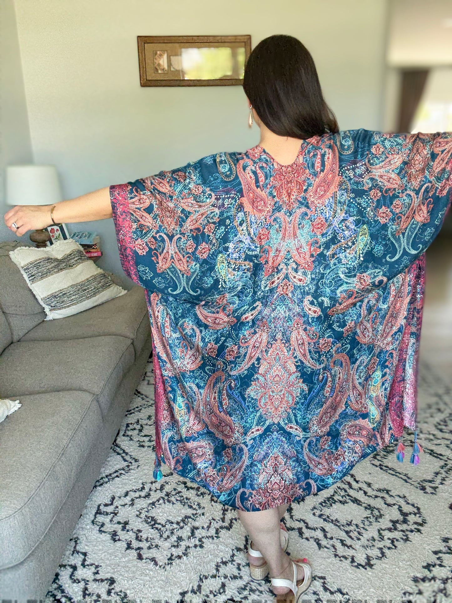 Sopia Paisley Open Front Kimono
