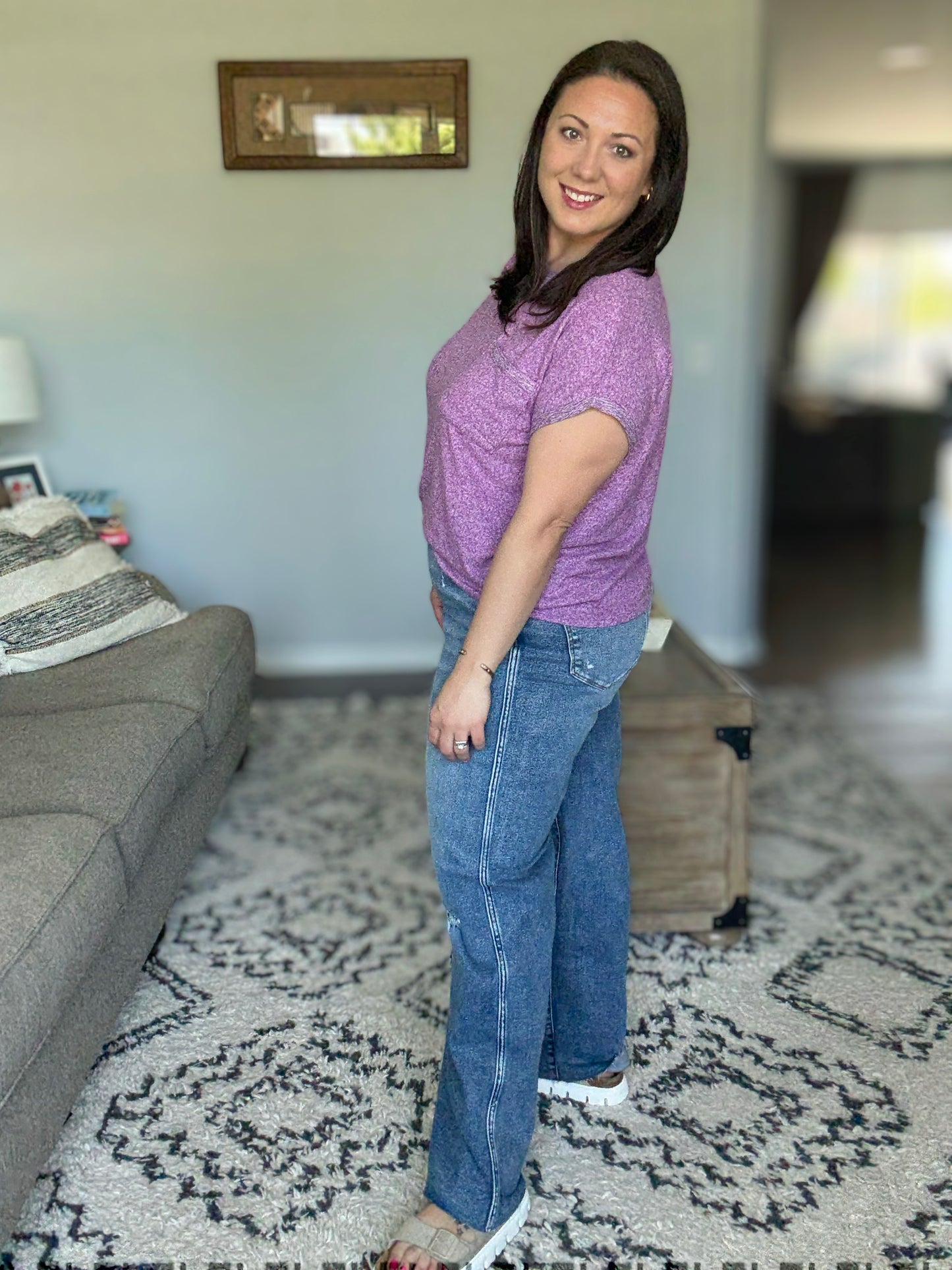 Tucker High Rise Vintage Wash Wide Leg Jeans