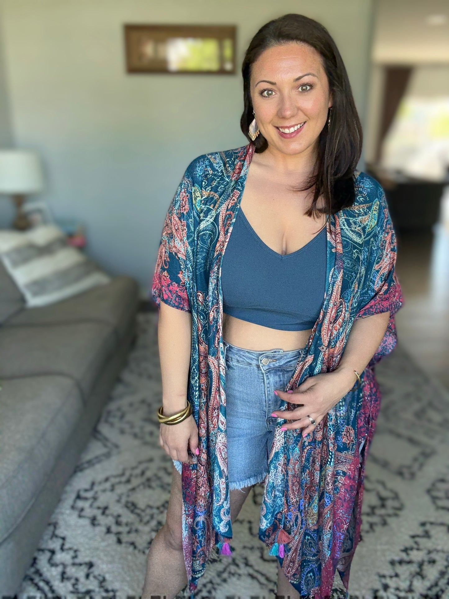 Sopia Paisley Open Front Kimono