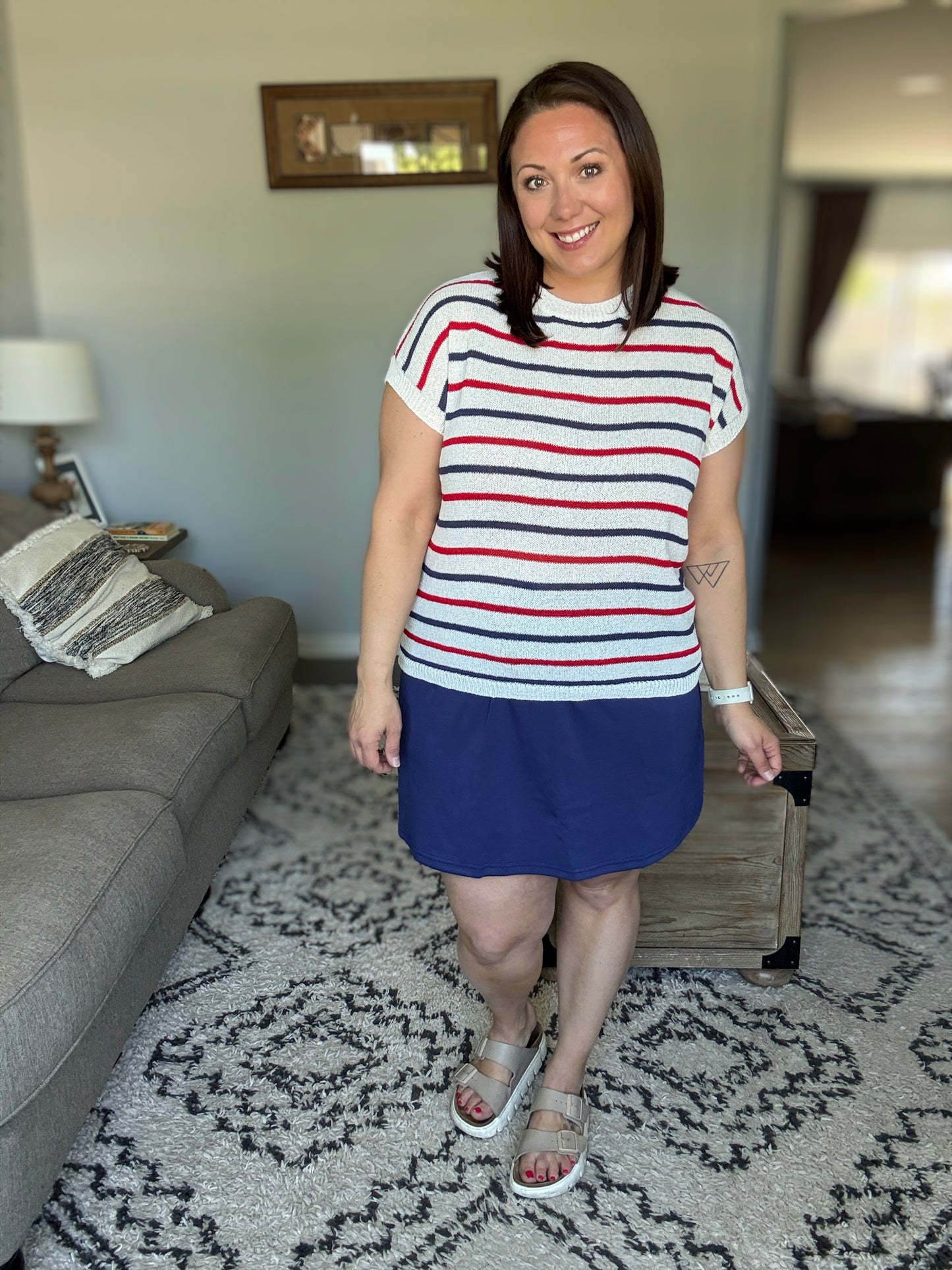 Michelle Mae Serena Luxe Skort - Navy