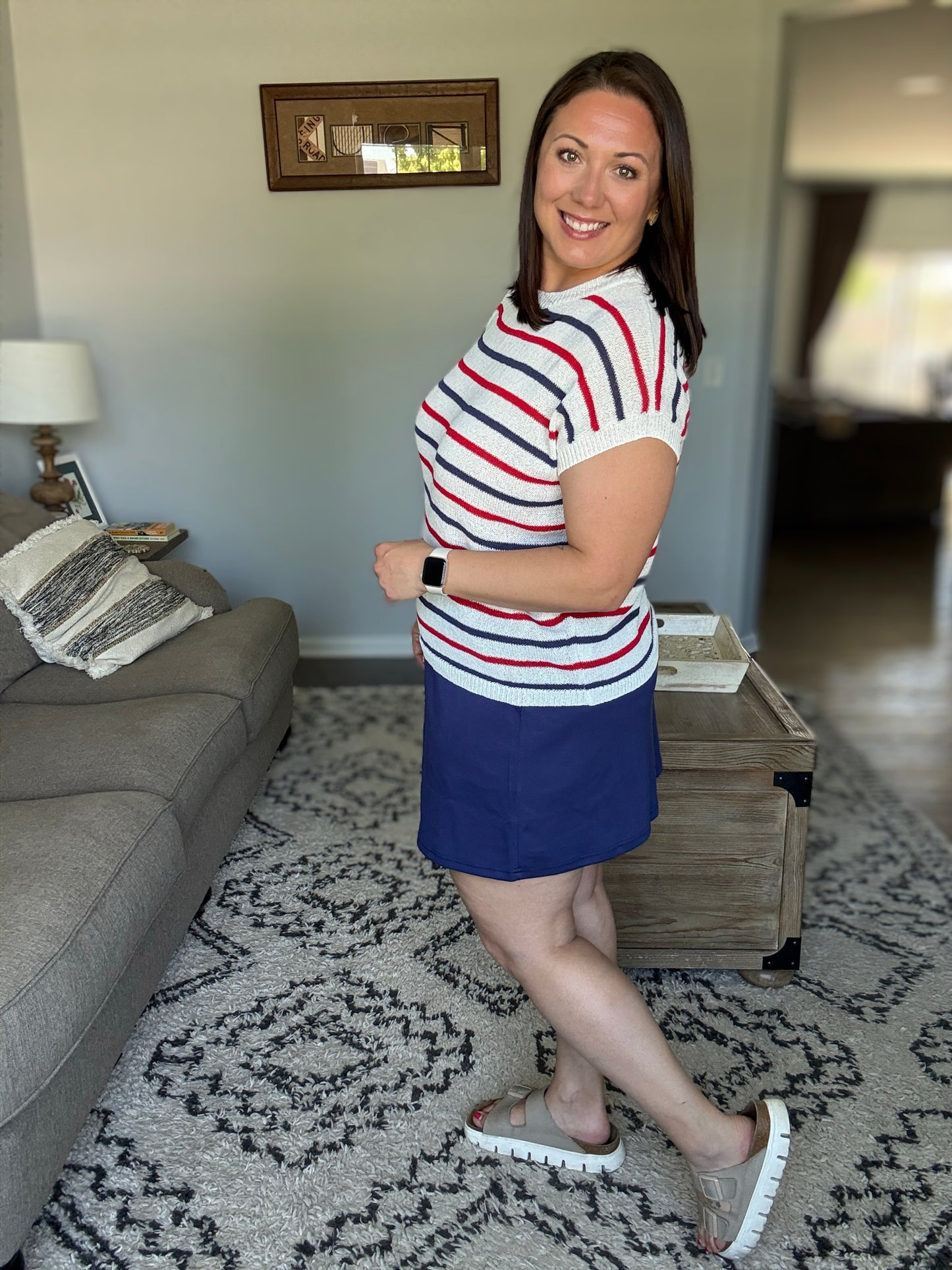 Michelle Mae Serena Luxe Skort - Navy