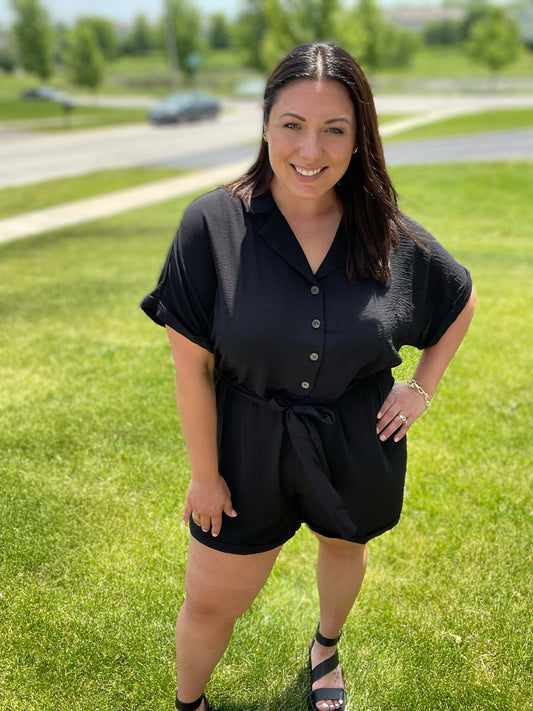 Don't Worry 'Bout a Thing V-Neck Romper