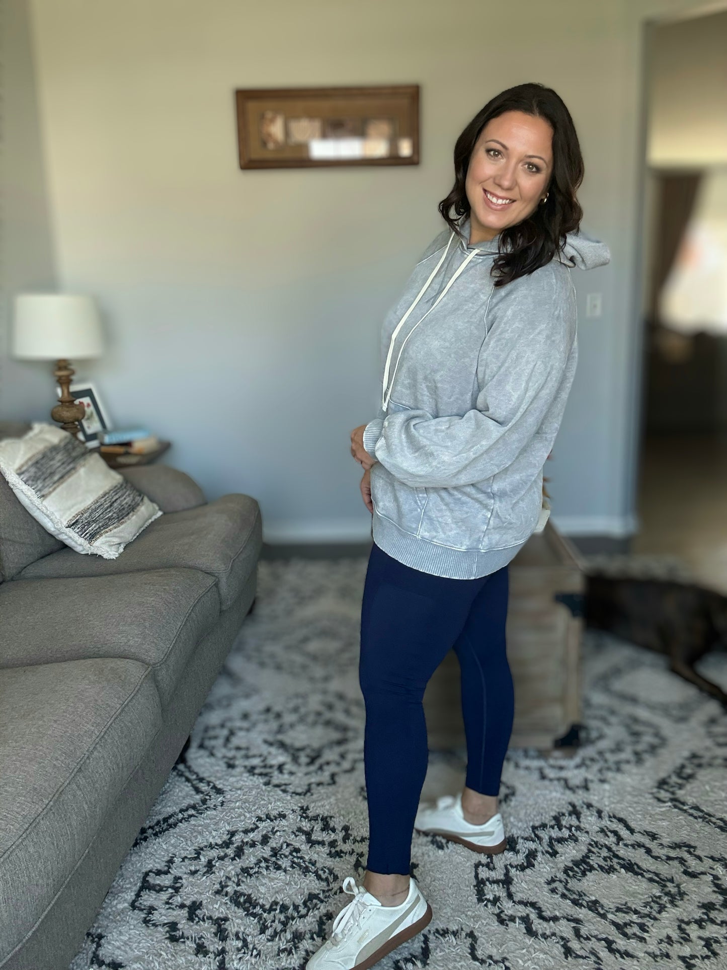 Palmer Pocketed Suck and Tuck Leggings in Black or Navy
