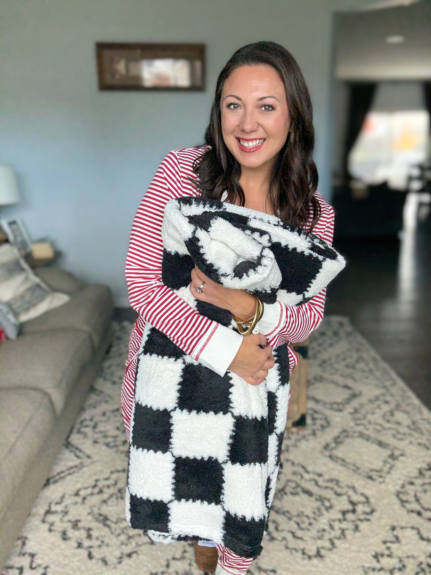 Cookies & Cream Checks Blanket