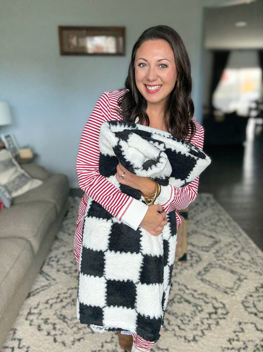 Cookies & Cream Checks Blanket