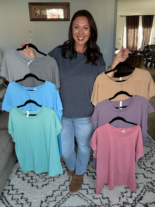 DOORBUSTER: Clover Relaxed Vintage Wash Cap Sleeve Tee in 7 Colors