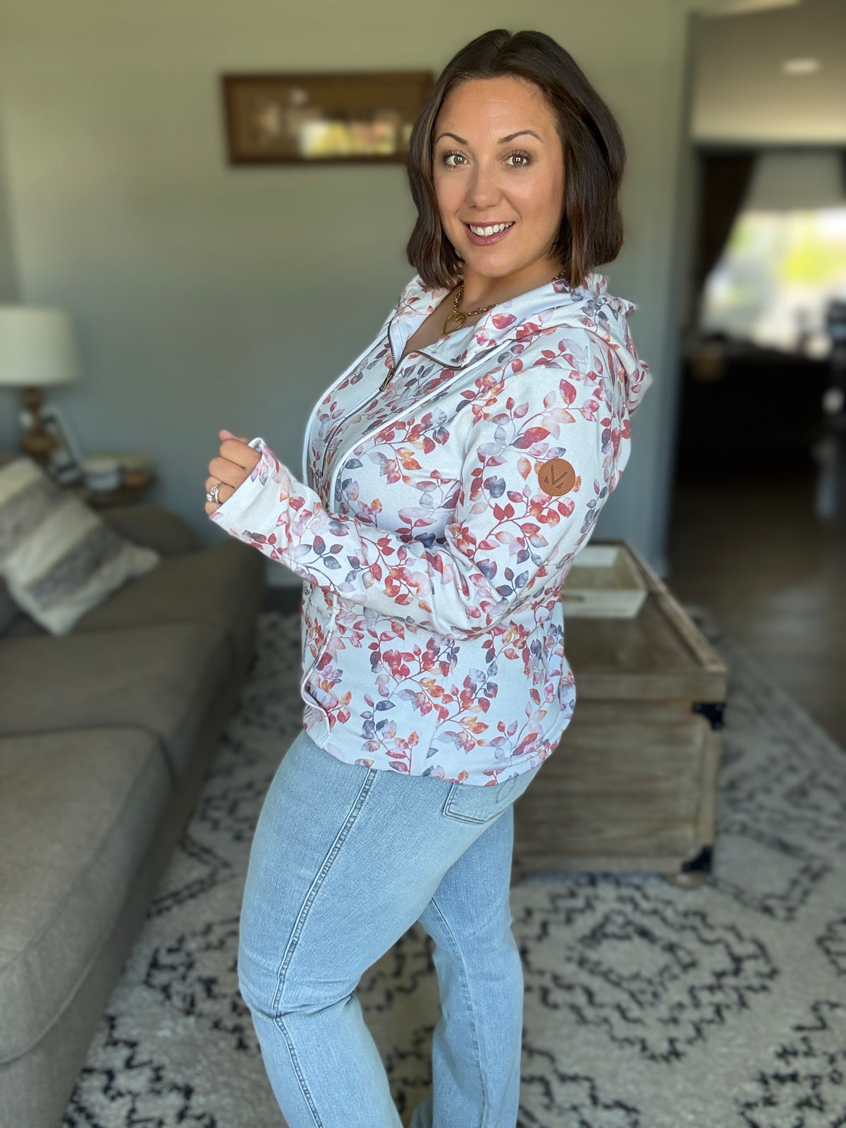 Michelle Mae HalfZip Hoodie - Autumn Watercolor