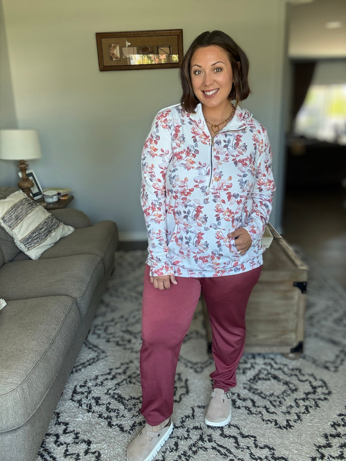 Michelle Mae Cloud Joggers - Brick
