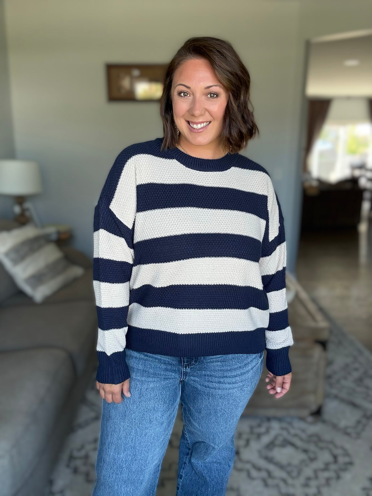Classically Careless Drop Shoulder Sweater