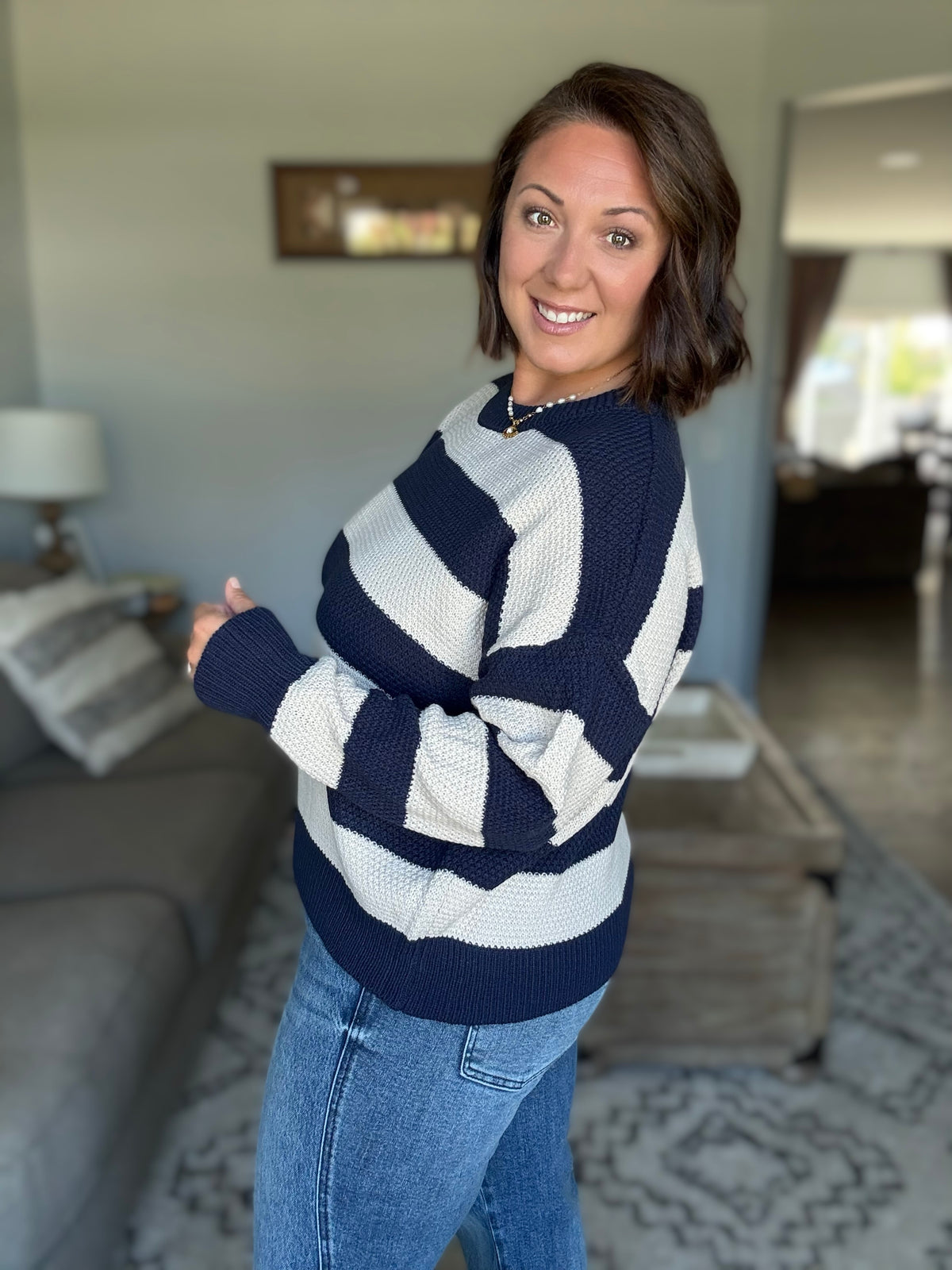 Classically Careless Drop Shoulder Sweater